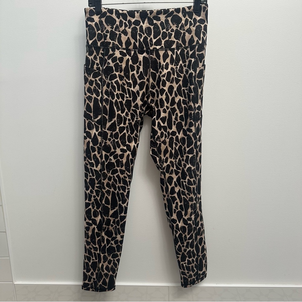 Marika Contender Deluxe Animal Print Full Length Workout Leggings Women’s Large